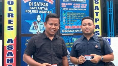 PEMUDA ASAHAN APRESIASI PELAYANAN SATLANTAS POLRES ASAHAN, SEBUT PENGURUSAN SIM TRANSPARAN DAN BEBAS PUNGLI