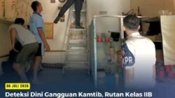 Deteksi Dini Gangguan Kamtib, Rutan Kelas IIB Pangkalan Brandan Laksanakan Pengecekan Teralis Kamar Hunian