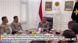 JALIN SILATURAHMI KAPOLRES BINJAI BERSAMA DANPAS BRIMOB I PERKUAT KOORDINASI KEAMANAN