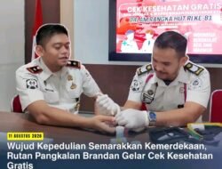 Wujud Kepedulian Semarakkan Kemerdekaan, Rutan Pangkalan Brandan Gelar Cek Kesehatan Gratis