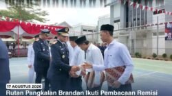 Rutan Pangkalan Brandan Ikuti Pembacaan Remisi Umum HUT Ke-81 Kemerdekaan RI di Rayon Langkat