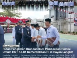 Rutan Pangkalan Brandan Ikuti Pembacaan Remisi Umum HUT Ke-81 Kemerdekaan RI di Rayon Langkat