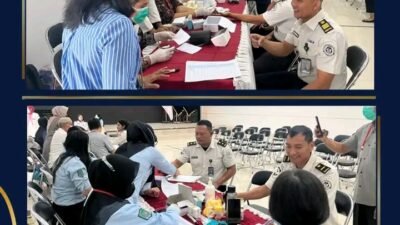 Wujudkan Pemasyarakatan sehat Lapas Binjai bersama dinas kesehatan kota Binjai Gelar Cek kesehatan Gratis