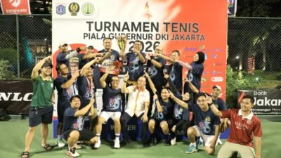 Kementerian ATR/BPN Raih Juara II Beregu Turnamen Tenis Piala Gubernur DKI Jakarta 2026