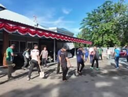 Petugas dan Warga Binaan Rutan Pangkalan Brandan Gotong Royong Semarakkan HUT ke-81 RI