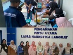 CKG dan Skrining TB, Lapas Narkotika Langkat Bersama Dinkes Kabupaten Langkat Jangkau Ratusan Warga Binaan
