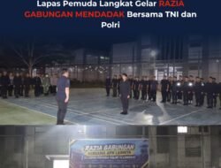 Lapas Pemuda Langkat Gelar Razia Gabungan Mendadak Bersama TNI dan Polri