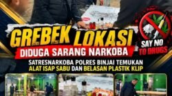 Grebek Lolasi Diduga Sarang Narkoba, Satresnarkoba Polres Binjai Temukan Alat Isap Sabu Dan Belasan Plastik Klip